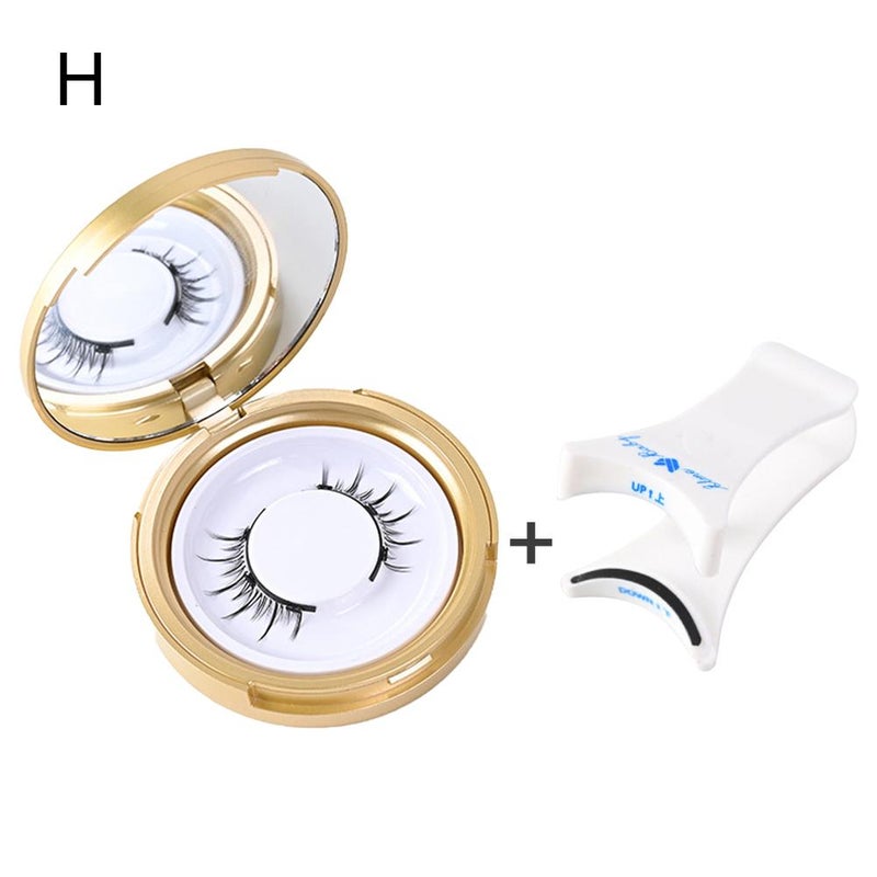 Magnetic glue-free triple-magnetic false eyelash set with clips, one pair, reusable magnetic false eyelashes.